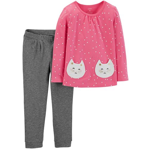 Set 2 piezas - remera con lunares y calzas