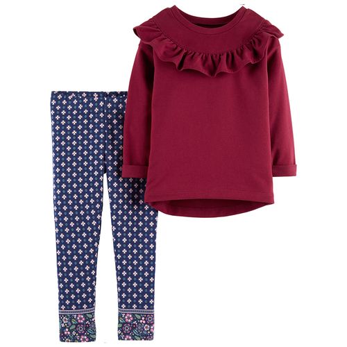 Set 2 piezas - Remera con volados y Calzas