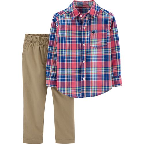 Carter's Set 2 piezas Camisa manga larga a cuadros y Pantalón