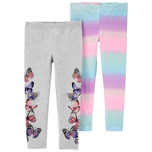 Carter's Pack 2 Calzas "Mariposas-Arcoiris"