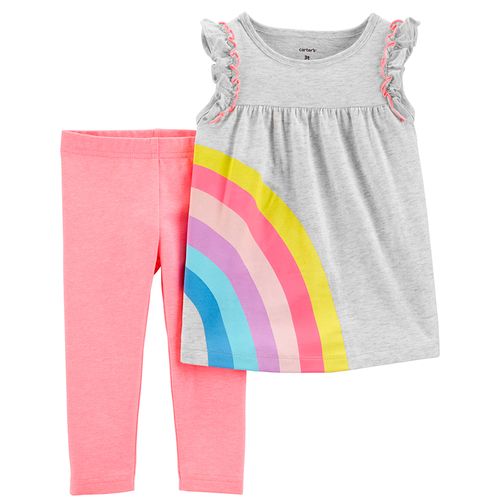 Carter's Set 2 piezas Remera y Calzas "Arcoiris"