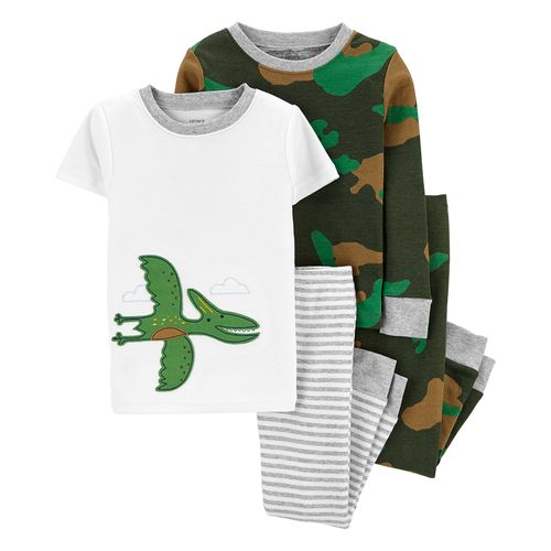 Carter´S Set 4 Piezas Pijama Algodon Dinosaurio