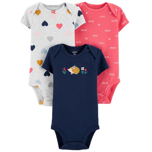 Carter´s Pack 3 Bodies Corazones