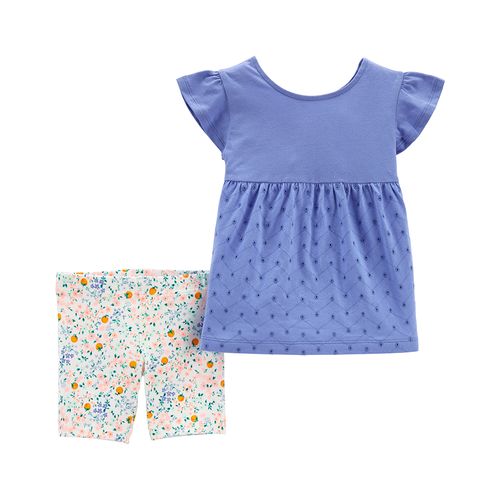 Carter's Set 2 Piezas Remera Short Floreado