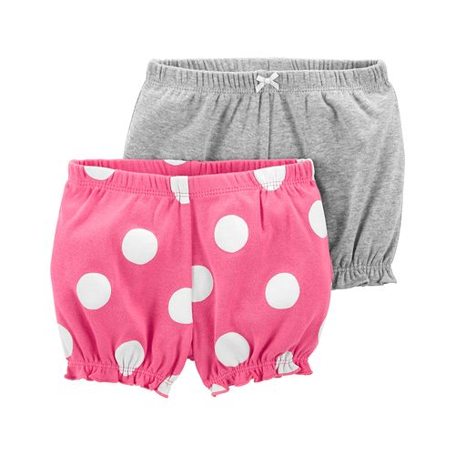 Carter's Pack 2 Shorts Lunares Gris