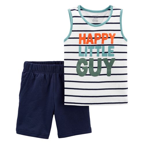 Carter's Set 2 Piezas Remera Short Happy Little Guy