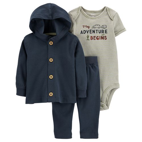 Carter's Set 3 Piezas Body Mangas Cortas Campera Pantalón Adventure