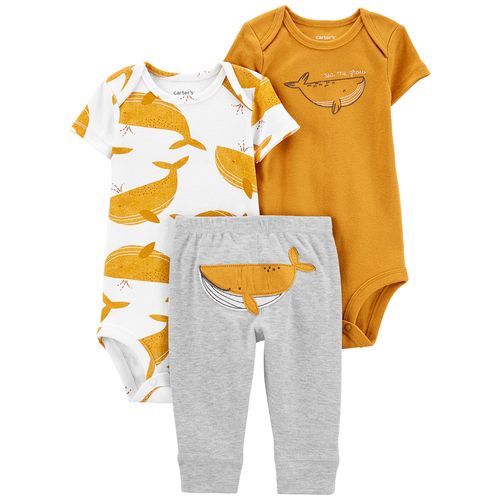 Carter´s Set 3 Bodies Mangas Cortas Pantalon "Ballena"