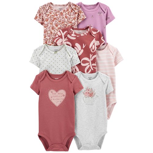 Carter´s Pack 7 Bodies Mangas Cortas Floral