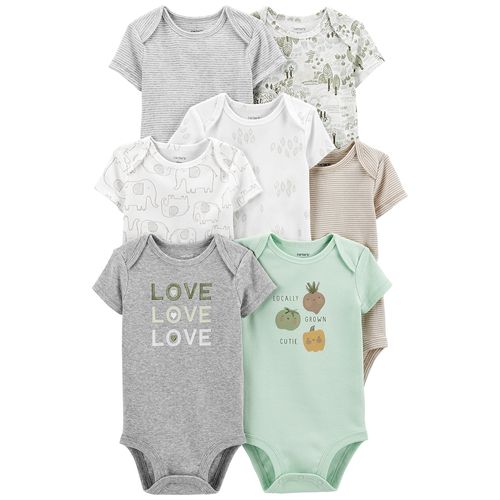 Carter´s Pack 7 Bodies Mangas Cortas Floral