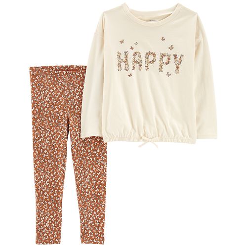 Carter´s Set 2 Piezas Remera Mangas Largas Calza Happy