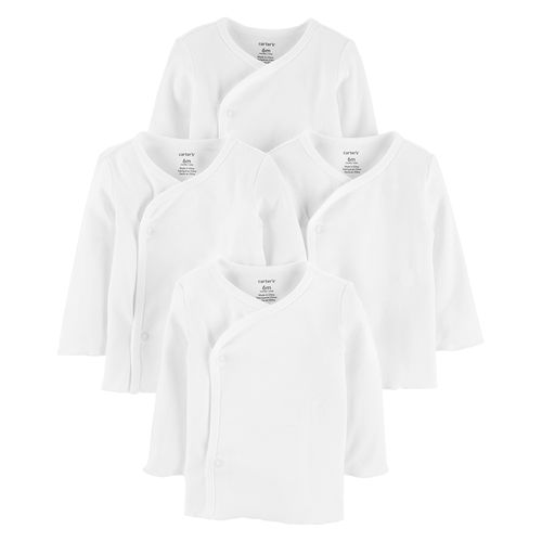 Carter´s Pack 4 Batitas Broches Laterales Blancas