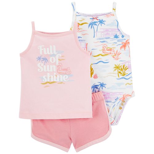 Carter´s Set 3 Piezas Body Remera Musculosa Short Full Of Sunshine