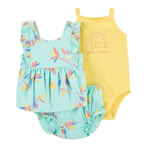Carter´s Set 3 Piezas Body Remera Musculosa Short I Love You More