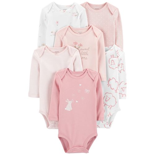 Carter´s Pack 6 Bodies Mangas Largas Sweet Little One
