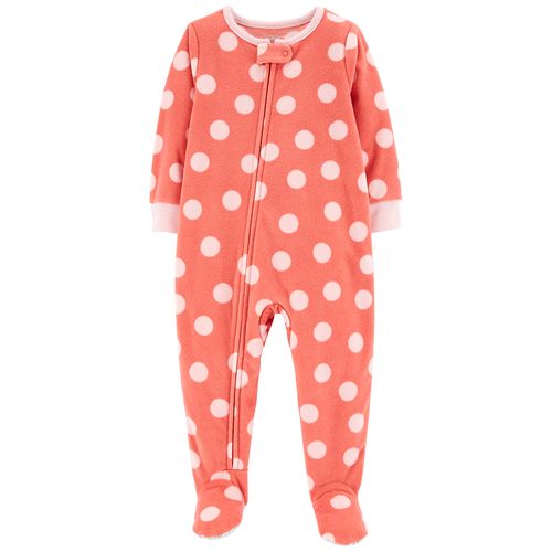 Carter´s Osito-Pijama Micropolar Cierre Lunares