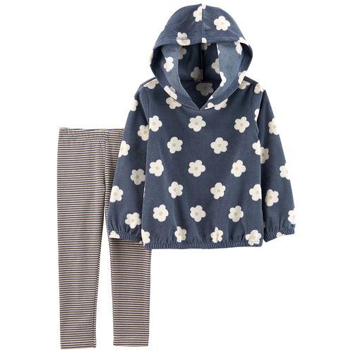 Carter's Set 2 Piezas Buzo Capucha Polar Leggins Floral
