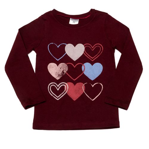 Carter's Remera Mangas Largas Estampa Color Borgoña