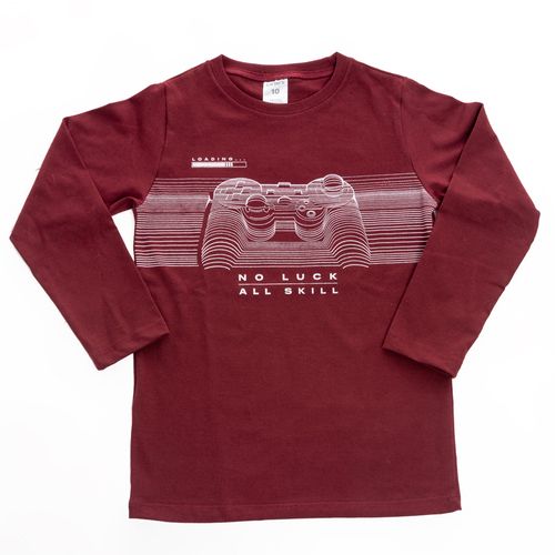 Carter's Remera Mangas Largas Estampa Color Borgoña