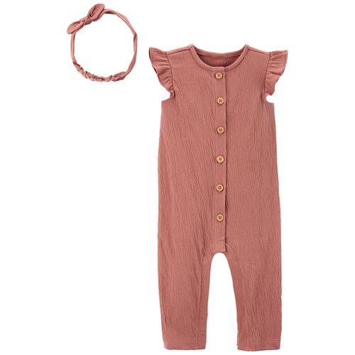 Carter´s Set 2 Piezas Enterito Vincha Rosa