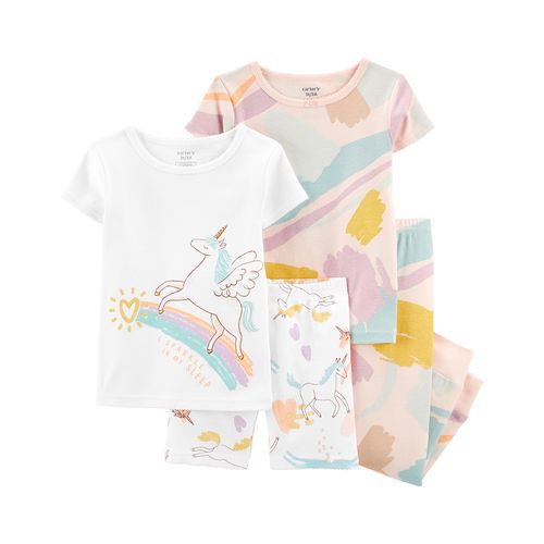 Carter´s Set 4 Piezas Pijama Algodon Unicornio