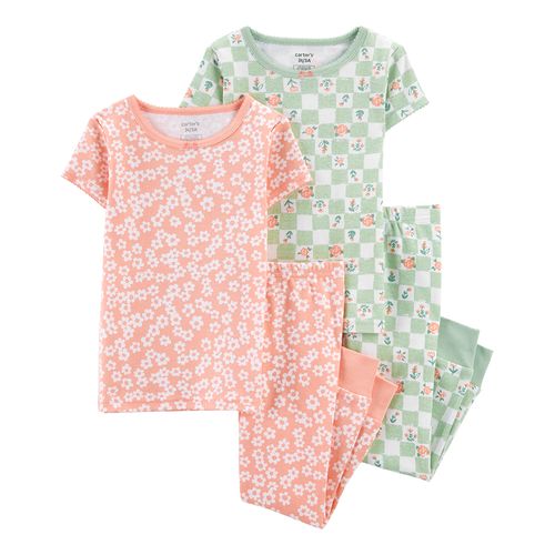 Carter´s Set 4 Piezas Pijama Algodon Flores