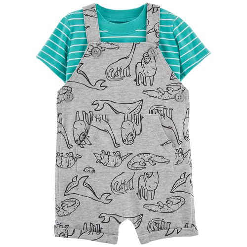 Carter´s Set 2 Piezas Remera Mangas Cortas Enterito Animales
