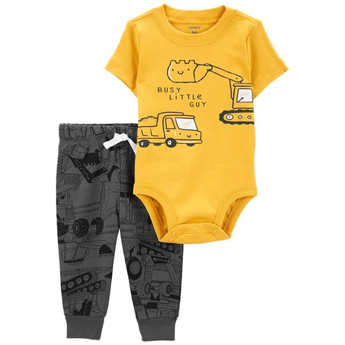 Carter´s Set 2 Piezas Body Mangas Cortas Pantalon Construccion