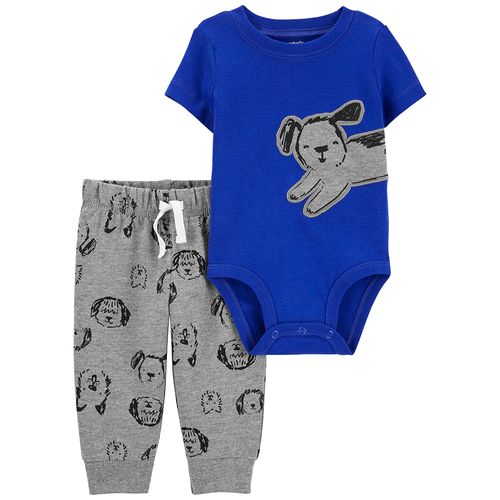 Carter´s Set 2 Piezas Body Mangas Cortas Pantalon Perrito