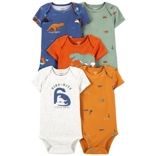 Carter´s Pack 5 Bodies Mangas Cortas Dinosaurios