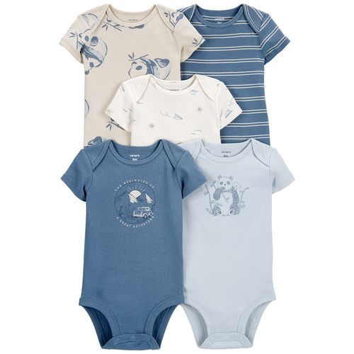 Carter´s Pack 5 Bodies Mangas Cortas Pandas