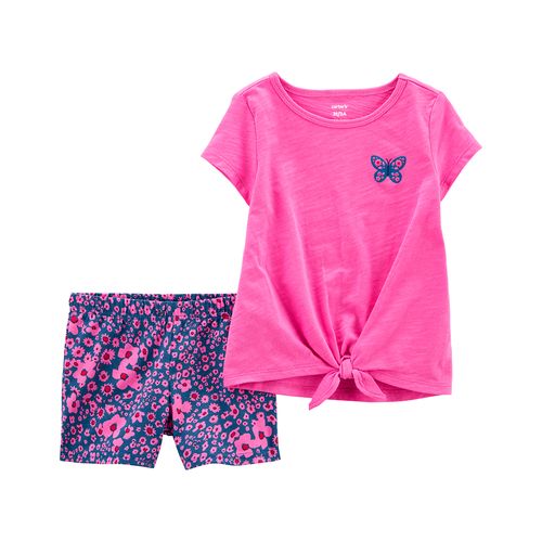 Carter´s Set 2 Piezas Remera mangas cortas y Short Mariposa