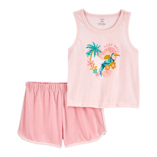 Carter´s Set 2 Piezas Pijama Remera musculosa y Short Lazy Days