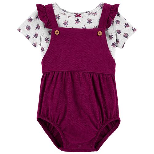 Carter´s Set 2 Piezas Remera Mangas Cortas Enterito Sin Mangas Floral