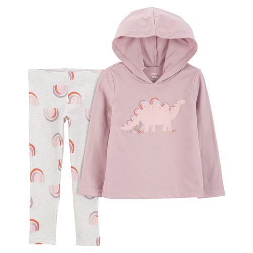 Carter´s Set 2 Piezas Remera Capucha Calza Dinosaurio