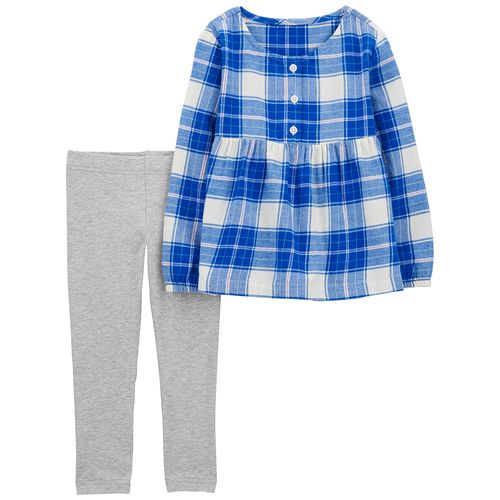 Carter´s Set 2 Piezas Remera Mangas Largas Calza Cuadrille
