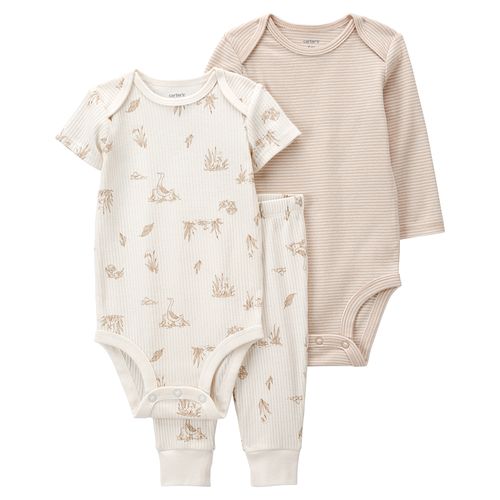 Carter´s Set 3 Piezas Body Mangas Cortas Body Mangas Largas Pantalon Patitos