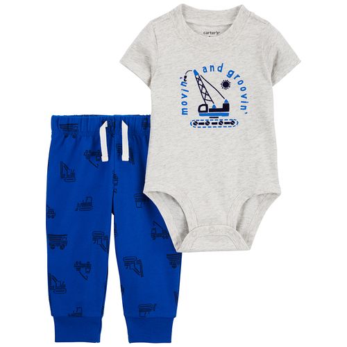 Carter´s Set 2 Piezas Body Mangas Cortas Pantalon Construccion
