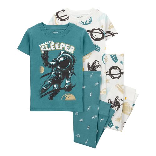 Carter´s Set 4 Piezas Pijama Algodon Mangas Cortas Astronauta