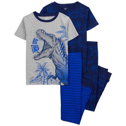 Carter´s Set 4 Piezas Pijama Algodon Mangas Cortas Dinosaurios