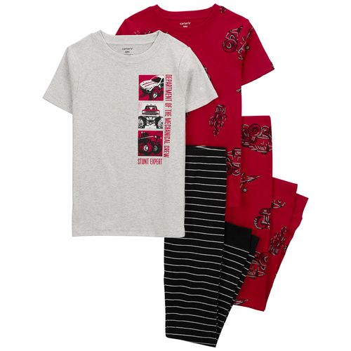 Carter´s Set 4 Piezas Pijama Algodon Mangas Cortas Camion Monstruo