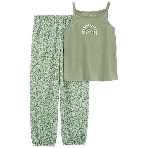 Carter´s Set 2 Piezas Pijama Algodon Musculosa Floral