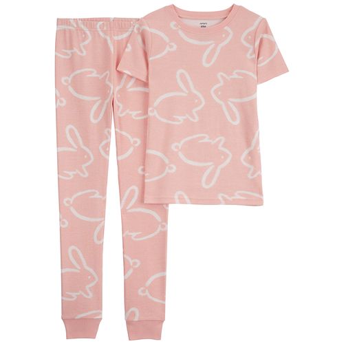 Carter´s Set 2 Piezas Pijama Algodon Mangas Cortas Conejitos