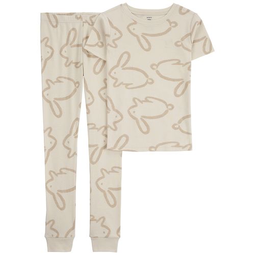 Carter´s Set 2 Piezas Pijama Algodon Mangas Cortas Conejitos