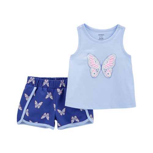 Carter´s Set 2 Piezas Remera Musculosa Short Mariposa