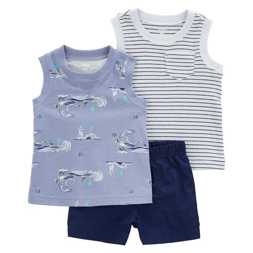 Carter´s Set 3 Piezas Remeras Musculosa Short