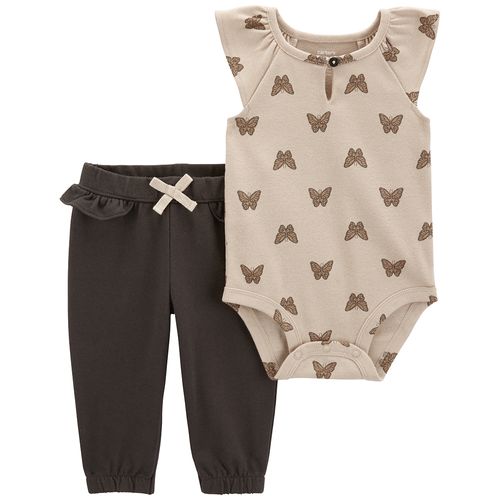 Carter´s Set 2 Piezas Body Musculosa Pantalon Mariposas