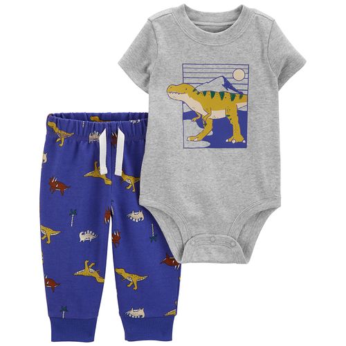 Carter´s Set 2 Piezas Body Mangas Cortas Pantalon Dinosaurio