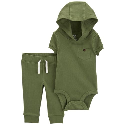 Carter´s Set 2 Piezas Body Mangas Cortas Capucha Pantalon