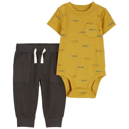 Carter´s Set 2 Piezas Body Mangas Cortas Pantalon Cocodrilos